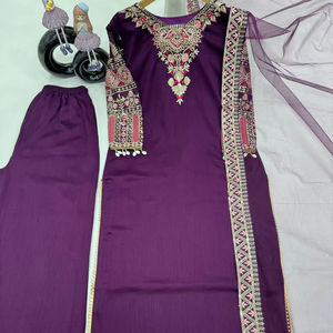 Broderie lourde Work Party Wear Kurta Bottom et Dupatta-Vêtements indiens et pakistanais - Product Image 2