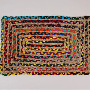 แผ่นรองจานถักจากปอกระเจาและผ้าฝ้ายรีไซเคิล ขนาด 40 x 60 ซม. ผลิตภัณฑ์รักษ์โลก สำหรับโต๊ะอาหาร ขายส่งจำนวนมาก ส่งออก ธรรมชาติ - Product Image 1