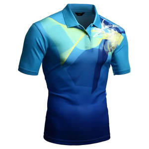 Men's Performance <b>Polo</b> <b>Shirt</b> | Cyan & <b>Royal</b> <b>Blue</b> Abstract Floral Sublimation Print | Breathable Moisture-Wicking Sportswear Top - Product Image 6