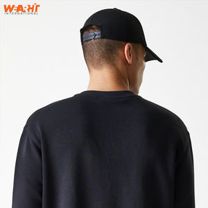 Unisex clásico negro con capucha polar pulóver peso pesado acanalado puños suave 100% algodón 3D bordado estampado transpirable - Product Image 6