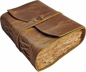 New Era Vintage Leather <b>Journal</b>-Customized Promotional Gift with Deckle Edge Cotton Paper Handmade & Embossed Creative Style - Product Image 1