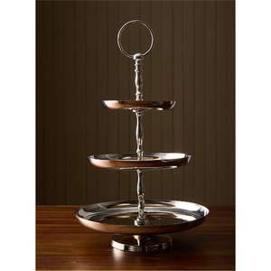 Support à gâteau en métal à 3 étages de style vintage, plateau de service décoratif pour pâtisseries, pour hôtels, événements et fournitures de restauration professionnelle - Product Image 6