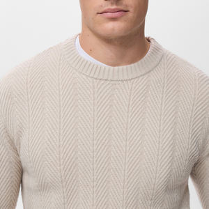 2025 vêtements pour hommes en gros personnalisés pull tricoté de luxe décontracté col rond couleur unie pulls à manches longues chandails pour hommes - Product Image 3