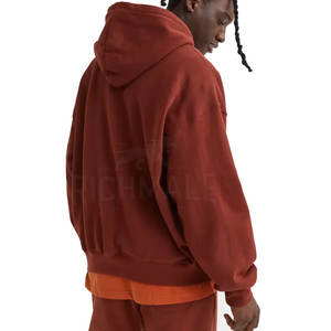 Nueva llegada sudaderas con capucha de gran tamaño para hombres sudadera de jersey liso para impresión de logotipo personalizado sudaderas con capucha de moda para hombres - Product Image 5