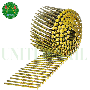 2-3/4 inch Steel Coil <b>Nails</b> with Smooth/Ring/Screw Shank for Pallet with Checkered Head Style 5000pcs Competitive Prices Vietnam - Product Image 1