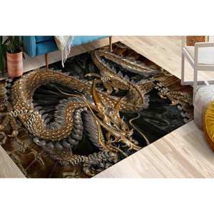 Alfombra Dragón: Alfombra Lavable de Estilo Japonés, Tamaño Personalizado, Alfombra Suave No Tejida - Product Image 4