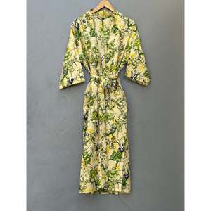 Kimono de Algodón con Estampado Floral, Estilo Indio, para Playa, Protector de Traje de Baño - Product Image 2