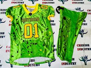 Equipo de diseño de sarga, uniforme de sublimación de fútbol americano, camisetas sublimadas personalizadas de poliéster spandex - Product Image 2