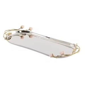 Bandeja de Metal para Chocolate, Plato Decorativo de Lujo para Servir Dulces, Frutos Secos, Regalo para Bodas y Fiestas - Product Image 2