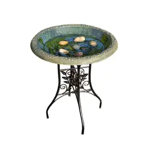 Professional Metal Bird Bath Garden Ornaments Birds Bath Feeding stand Use For Balcony Wholesale Price