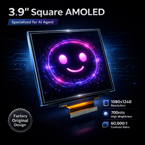 โมดูลจอแสดงผล AMOLED ขนาด 3.9 นิ้ว รูปทรงสี่เหลี่ยมจัตุรัส ความละเอียดสูง 1080x1240 ความสว่างสูง 700nits สำหรับอุปกรณ์ AI Agent และฮาร์ดแวร์ AI อัจฉริยะ - Product Image 3