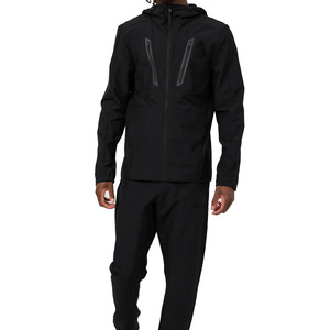 Conjunto Deportivo Personalizado de Invierno con Capucha, Impermeable y Cortavientos para Hombre, Transpirable, con Chaqueta y Pantalones con Cordón Ajustable, Tallas Grandes, OEM - Product Image 1