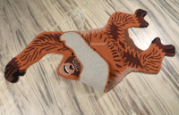 Tapis imprimé animal style bohème motif chimpanzé, prix direct usine, en laine douce et soyeuse, couleur personnalisable, poils moyens, adapté aux animaux domestiques, antidérapant