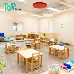 Tables et chaises en bois massif écologiques et durables pour la maternelle Montessori, ensembles <span class=keywords><strong>de</strong></span> meubles pour les garderies, les écoles et les salles <span class=keywords><strong>de</strong></span> classe - Product Image 1