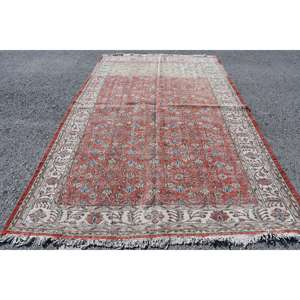 Alfombra Turca Grande de 6.2x9.9 pies, Alfombra Vintage con Estampado Animal Rojo - Product Image 5