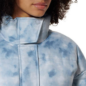 Vestes bouffantes imprimées avec logo personnalisé OEM pour femmes en cuir satiné et en peau de mouton Collection hiver Bulles noires - Product Image 5