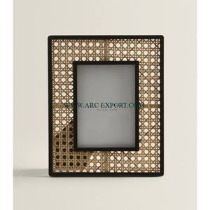Greatest Quality Rattan Table Decoration Photo Frames Classic Designing <b>Gifting</b> Wedding and <b>Birthday</b> Party Memorable Photo Frame - Product Image 1