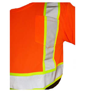 เสื้อคอกลมแขนยาวแบบสองสีสะท้อนแสงมองเห็นได้ชัดเยี่ยมสำหรับฤดูใบไม้ผลิและฤดูใบไม้ร่วงเสื้อมีกระเป๋าและซี่โครง - Product Image 4