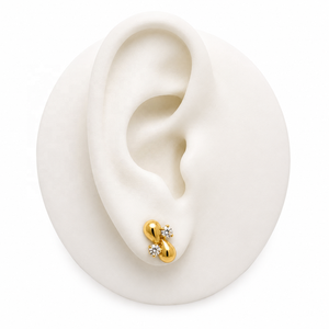 JJBRAVO Pendientes de Oro Sólido de 14k con Diseño Infinito y Circonitas, Estilo Contemporáneo Elegante, Certificados por Terceros, para Mujer, Joyería Fina OEM/ODM - Product Image 5