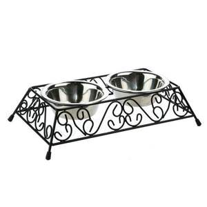 Stable Heavy Base Metal <b>Dog</b> <b>Bowl</b> With Adjustable Height Stand To Prevent Spills And Promote Healthy Eating Habits - Product Image 2