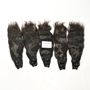 100% cutícula alineada virgen pura mujer India negro sin procesar máquina trama doble paquetes sedoso ondulado templo cabello humano - Product Image 2