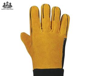Gants de soudage sportifs en cuir vintage de haute qualité, personnalisables avec logo et couleur, écologiques, respirants, quatre doigts, vente en gros - Product Image 6