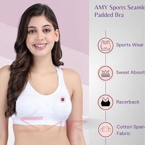 บราออกกำลังกายแบบแอกทีฟสำหรับผู้หญิงยกทรงโยคะออกกำลังกายแบบไร้สายระบายอากาศได้มีซิปด้านหน้า - Product Image 6