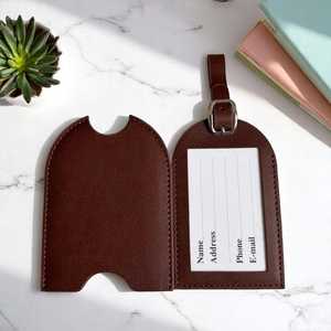 Étiquette de bagage personnalisée Nom personnalisé Etiquette de sac à bagages en cuir Cadeau de voyage pour couple Cadeau personnalisé LTT-00012d - Product Image 4