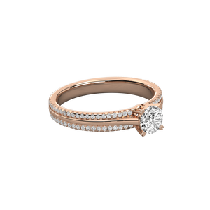 14K Gold Solitaire Ring for Ladies Lab Grown Diamond Elegant and Luxurious - Product Image 3