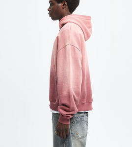 Sudadera con capucha de invierno para hombre, con cremallera, forro polar, estilo urbano, de gran tamaño, con logotipo personalizado bordado, lavado a la piedra, peso pesado, 100% algodón, venta al por mayor - Product Image 5