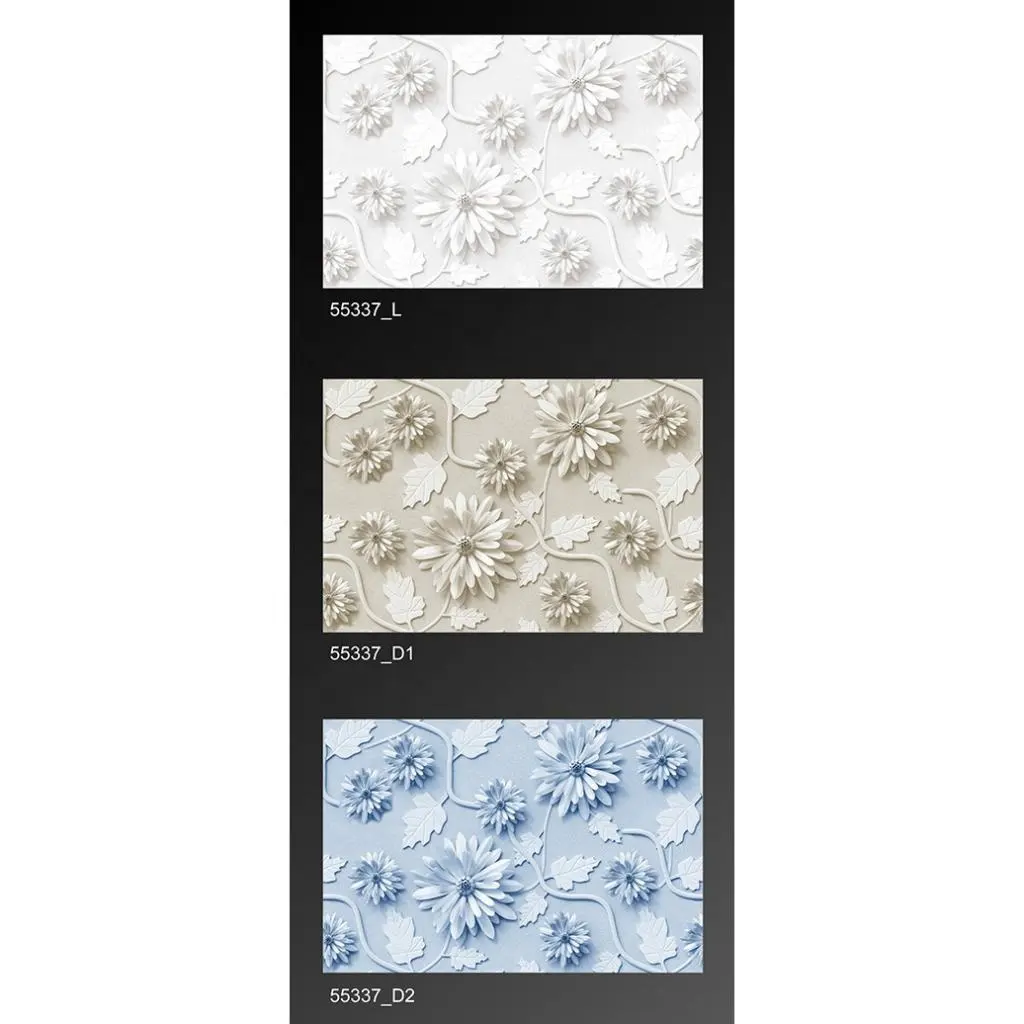 3d Bedroom Wall Tiles 300*450mm Home Decor Sticker 30*45cm Backsplash Waterproof 12*18 inch Ceramic 3d Flower Tile Light Color