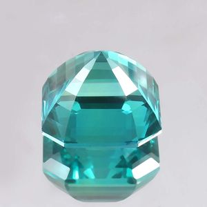 Pierre précieuse de saphir créée par laboratoire vert Asscher de 10 carats en vrac avec cadeau gratuit inclus - Product Image 5