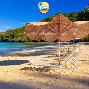 Sombrilla de Fibra de Coco Natural Increíble con Calidad Premium Ecológica de 280 cm de Diámetro para Uso en Jardín por COCO HITECH - Product Image 6