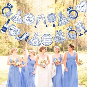 2ชิ้นเป็นสีฟ้าก่อนที่ฉันจะทำป้ายธีมบางอย่างสีฟ้าก่อนฉันจะตกแต่งเจ้าสาวเจ้าสาวเป็นแบนเนอร์ปาร์ตี้ - Product Image 4