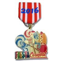 Médaille Fabrication Conception personnalisée Médaille pailletée Fiesta Médailles en émail