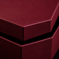 Boîte cadeau hexagonale rigide bordeaux, emballage en papier de luxe, insert personnalisé pour bijoux