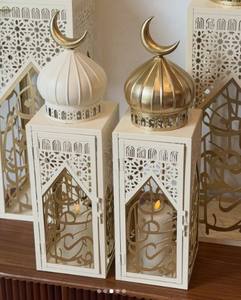 Silver Finish Metal <b>Moroccan</b> <b>Lantern</b> with Glass Panels Intricate Cutwork Warm Candle Glow Elegant Festive Home Decor Gift - Product Image 5