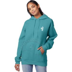 Color personalizado y logotipo de gran tamaño Sudadera con capucha para hombre de talla grande estilo casual 350 gramos Color sólido largo - Product Image 3