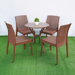 เก้าอี้พลาสติกขึ้นรูปตาข่ายทรงสี่เหลี่ยม - เก้าอี้ที่แข็งแรงทนทานเหมาะสำหรับวันพักผ่อน - Product Image 3