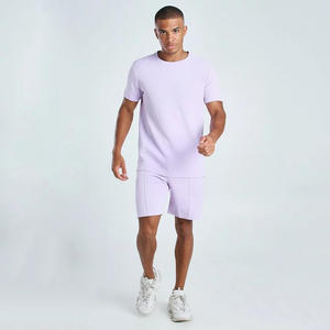 Summer New Trading Shorts Sets Hommes T Shirt Shorts Sets Solid Men's Brand Clothing 2 Pieces Twin Sets - Product Image 3