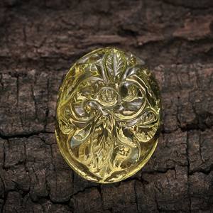 Quartz citron de haute qualité fait à la main moghol sculpté ovale coupe pierre précieuse jaune en vrac naturelle pour l'utilisation de bijoux 100 pièces produit en vrac - Product Image 1