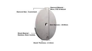 Herramientas de diamante de disco Mono Natural CVD de alta calidad, uso en máquinas herramientas CNC, herramienta de fresado de extremo para equipos de fabricación de joyas - Product Image 3