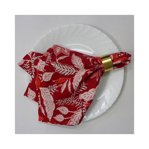 Serviettes de table imprimées à la main 100% pur coton serviette de table décorative brodée à bas prix - Product Image 3