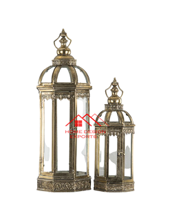 2025 Venta caliente Diseño atractivo Linterna de metal con acabado dorado con asa a precio mayorista Linterna de metal - Product Image 6