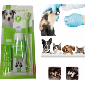 Kit de nettoyage dentaire pour chat et chien, brosse à dents et dentifrice - Product Image 2