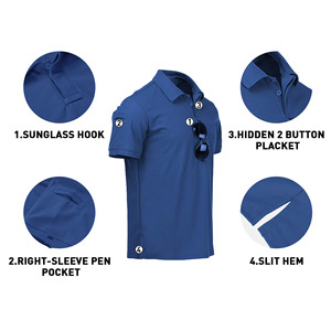 Wholesale Cooling Touch Waterproof High Quality Blank Polo <b>Shirts</b> Men Custom Embroidery Ready Sporty Knit Quick Dry Polo <b>T</b> <b>Shirt</b> - Product Image 4