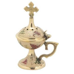 Brûleur d'encens en laiton de conception croisée de luxe meilleur vendeur pour les mariages religieux bon encensoir d'odeur pour des décorations - Product Image 6