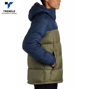 2025 New Arrival Men's Long Thin Stand Collar Hooded <b>Bubble</b> Jacket Winter Nylon/Polyester Best Price - Product Image 4