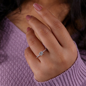 แหวนเพชรทรงปรินเซสคัท 2.0 กะรัต เพชรเพาะเลี้ยงในห้องปฏิบัติการ FVS แหวนเพชรประดับเพชรแบบ Pave สำหรับหมั้น แหวนแต่งงานเพชร ของขวัญวันครบรอบ - Product Image 1