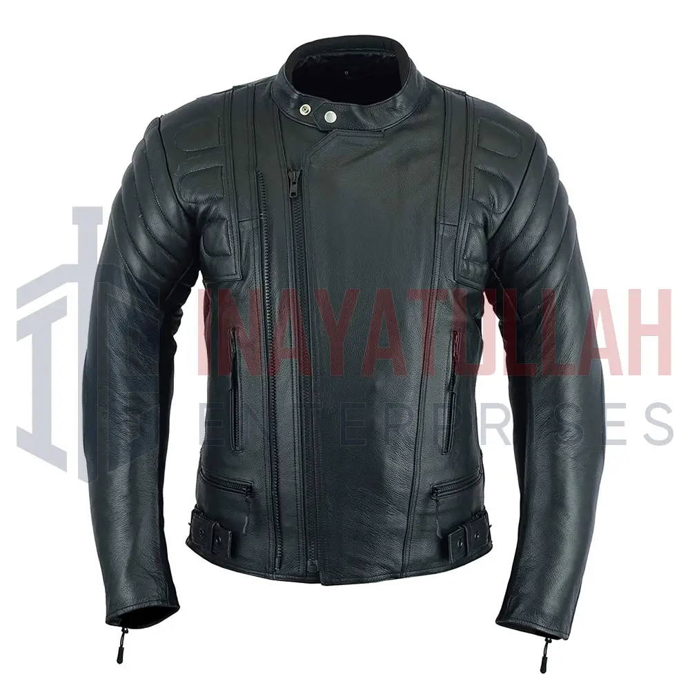 Wholesale Casual Style Top Quality Men Stylish Leather Jacket Good Quality Men Leather Jacket Solid Color
